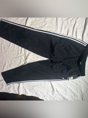 adidas Black Track Pants with White Logo